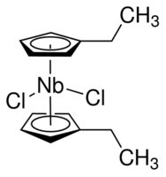 Bis(ethylcyclopentadienyl)niobium(IV) dichloride - CAS:78885-50-4 - Dichloroniobium 5-ethylcyclopenta-1, 3-diene, Bis(2-ethyl-1,3-cyclopentadien-1-yl)niobium(2+) dichloride, (EtCp)2NbCl2